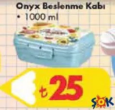 ONYX BESLENME KUTUSU 1000 ML indirimli fiyat ONYX BESLENME KUTUSU 1000 ML fiyat ve kampanya bilgisi